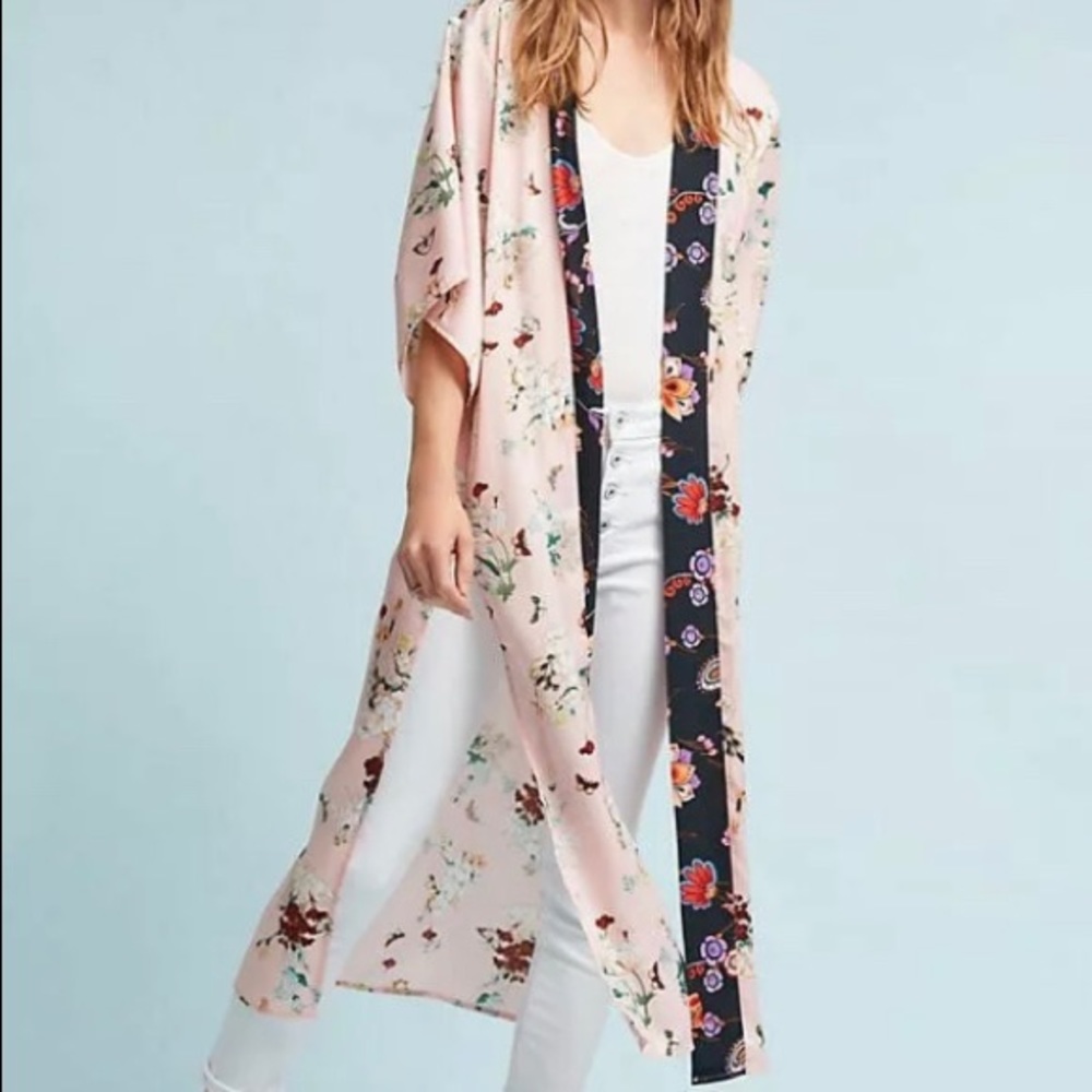 Anthro Floreat Duster Robe OS ANTHROPOLOGIE
